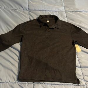 Old navy youth, large, navy-gray, long sleeve, collared Henley